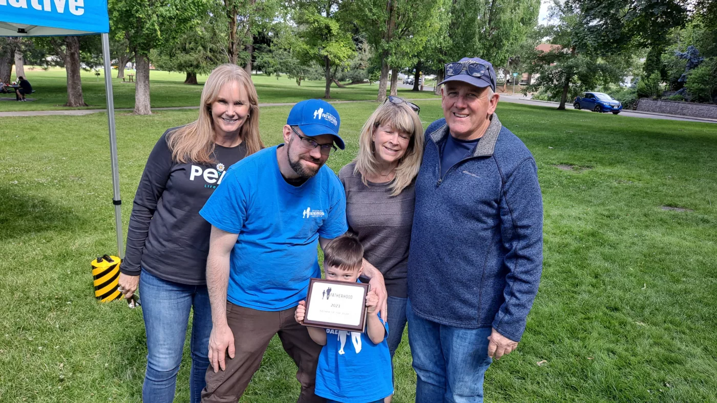 Cameron with his family: Kerrie Dietz, Lincoln Dietz, Rhonda Newton, and his father, Arthur Dietz