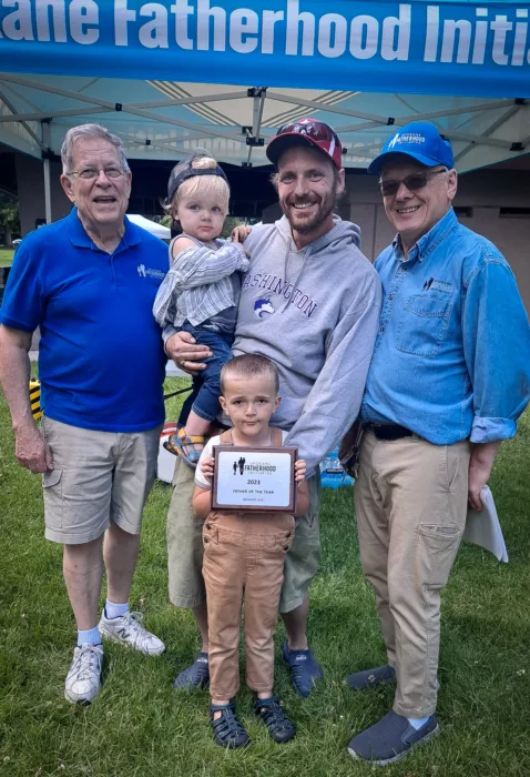 Richard Dee and Ezra with Fred and Ron