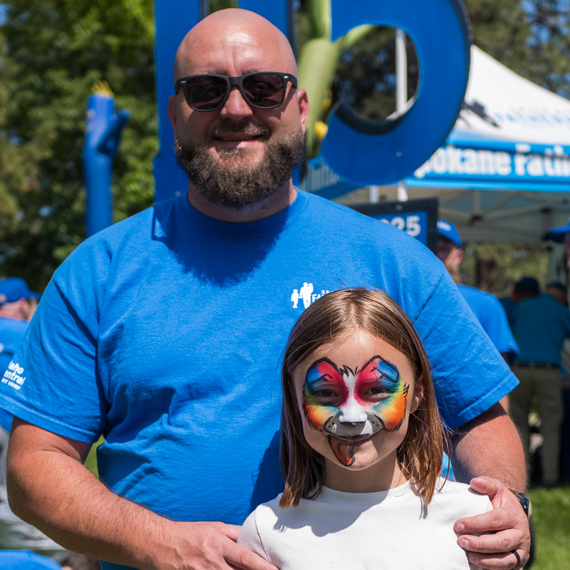 Community connection strengthens Spokane families at Father's Day celebration 9 24/7 Dad Graduate Jeremy Foss with his daughter
